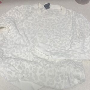 Theory Ivory Patterned Sweater
